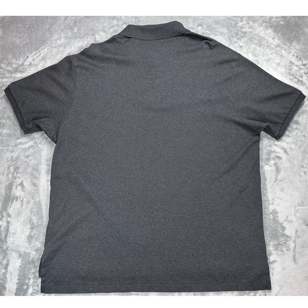 Polo Ralph Lauren Mens 2XB Charcoal Gray Heather Short Sleeve Cotton Polo Shirt - Picture 8 of 8